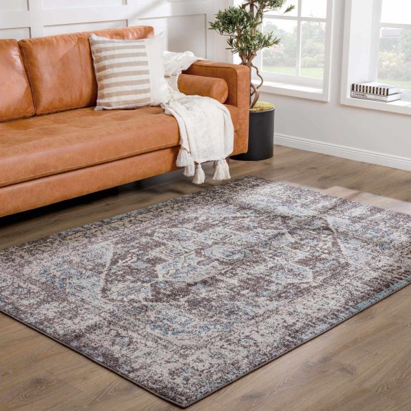 Peeta Dark Brown Medallion Area Rug Online Hot Sale - Image 3