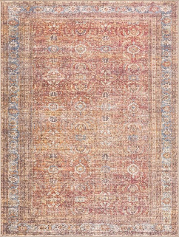 Anshu Peach Washable Area Rug - Clearance Supply - Image 3