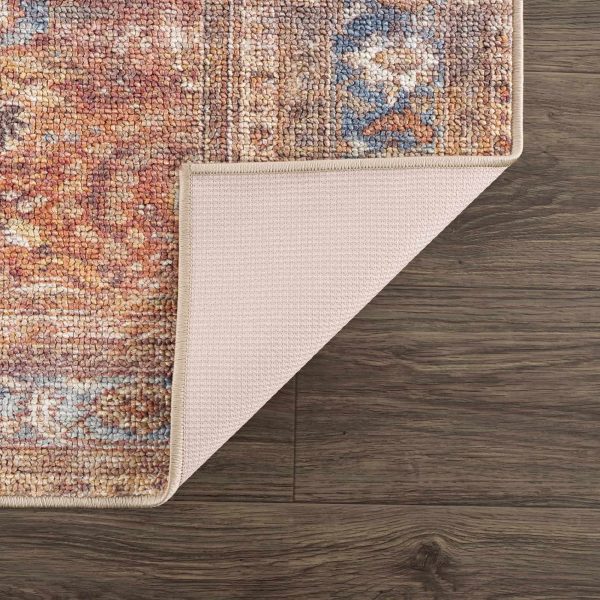 Anshu Peach Washable Area Rug - Clearance Supply - Image 5