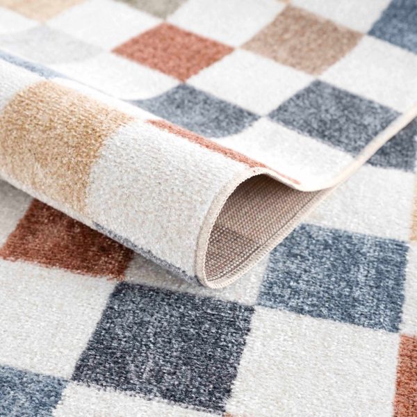 Alie Colorful Checkered Washable Rug Hot on Sale - Image 2